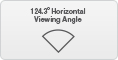 Horizontal view angle 124.3°