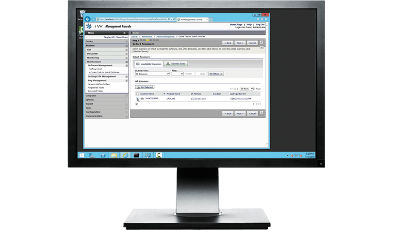 iwmc scanner management